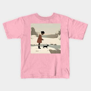 Just a little snow fun! Kids T-Shirt